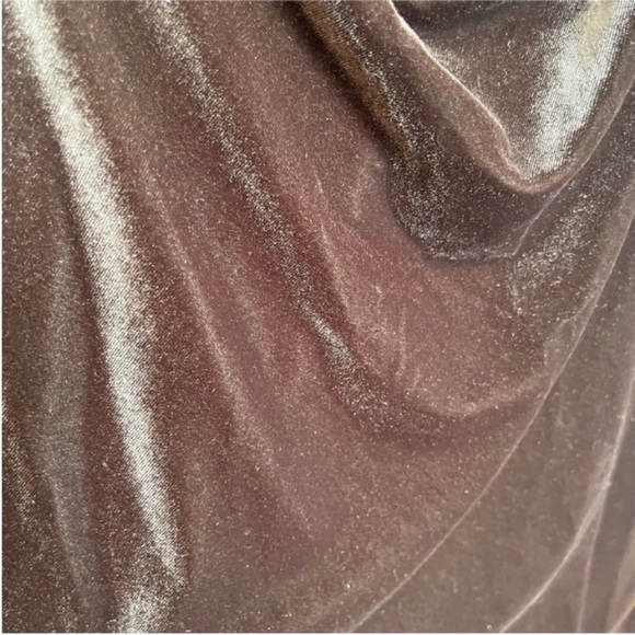 Armani Collezioni dress brown velvet ruched vintage designer fitted - Picture 2 of 8